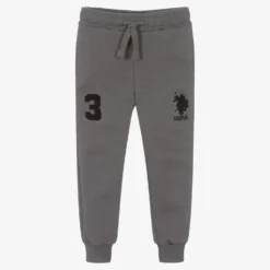 U.S. Polo Assn. Boys Grey Logo Joggers