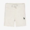 U.S. Polo Assn. Boys Grey Marl Cotton Logo Shorts