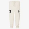 U.S. Polo Assn. Boys Ivory Cotton Logo Joggers