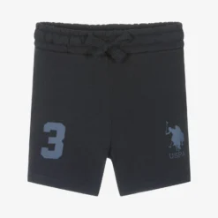 U.S. Polo Assn. Boys Navy Blue Cotton Shorts
