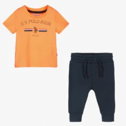 U.S. Polo Assn. Boys Orange & Blue Trouser Set -Outlet Little Gents Set Store u s polo assn boys orange blue trouser set 441794 a627f90e4aca1d485fb010cbebf2973de31b398d