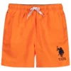 U.S. Polo Assn. Boys Orange Logo Swim Shorts