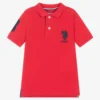 U.S. Polo Assn. Boys Red Cotton Polo Shirt