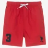 U.S. Polo Assn. Boys Red Swim Shorts