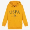U.S. Polo Assn. Boys Yellow Cotton Logo Hoodie