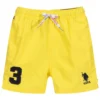 U.S. Polo Assn. Boys Yellow Logo Swim Shorts