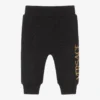 Versace Black Cotton Logo Joggers