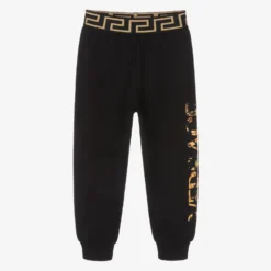Versace Boys Black Greca Joggers