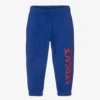 Versace Boys Blue Logo Cotton Joggers