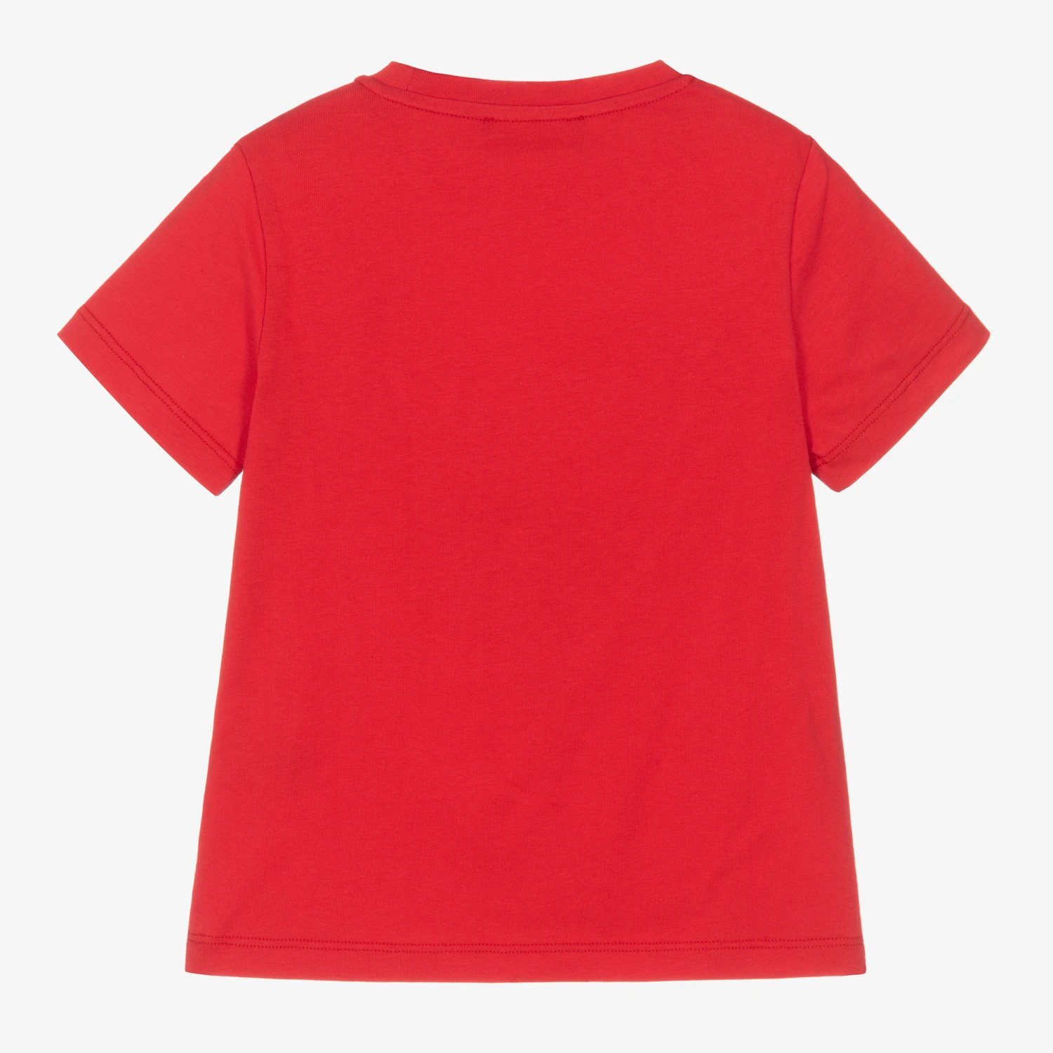 Versace Boys Red Cotton Logo T-Shirt 2 Versace Boys Red Cotton Logo T-Shirt - Image 2
