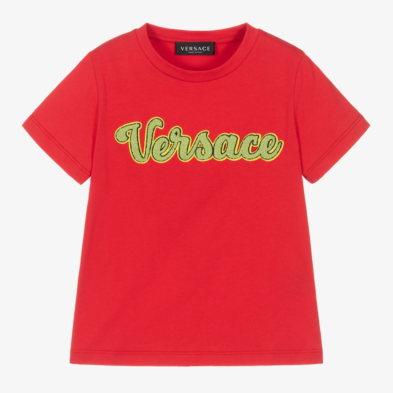 Versace Boys Red Cotton Logo T-Shirt 1 Versace Boys Red Cotton Logo T-Shirt