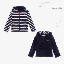 Week-end à La Mer Blue Reversible Zip-Up Top