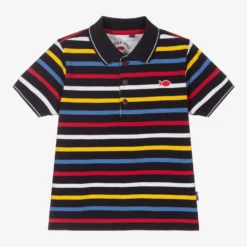 Week-end à La Mer Blue Striped Cotton Polo Shirt