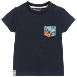 Week-end à La Mer Boys Blue Cotton T-Shirt