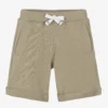 Week-end à La Mer Boys Khaki Green Cotton Shorts