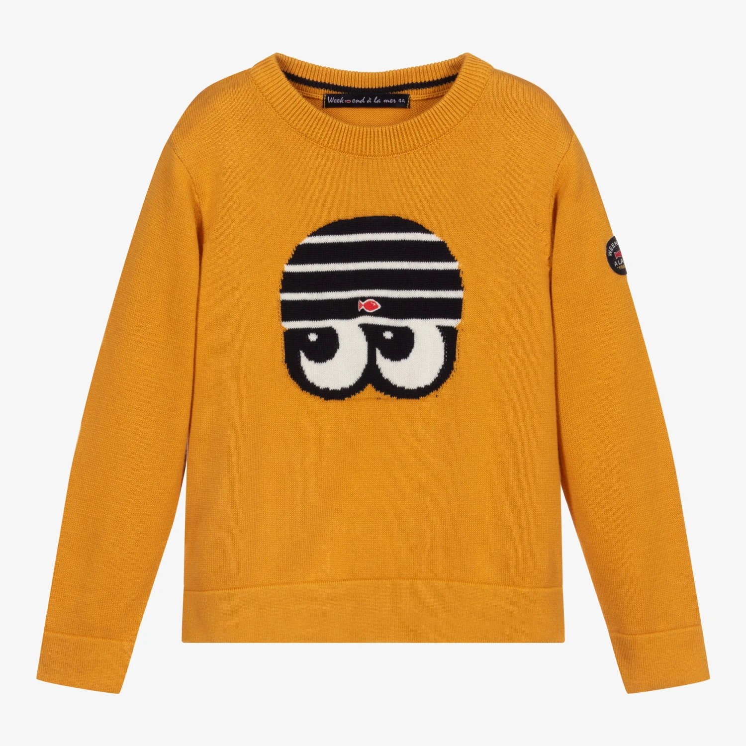 Week-end à La Mer Boys Yellow Knitted Sweater 1 Week-end à La Mer Boys Yellow Knitted Sweater