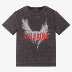 Zadig & Voltaire Zadig&Voltaire Boys Grey Cotton Logo T-Shirt